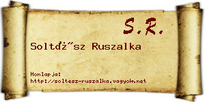 Soltész Ruszalka névjegykártya